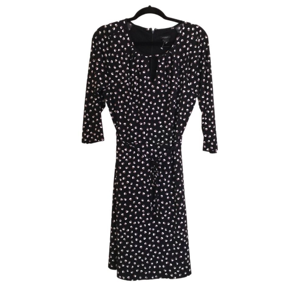 NWOT Annโ Taylor Stretchy Jersey Knit Bean Print Midi Dress Size 12
